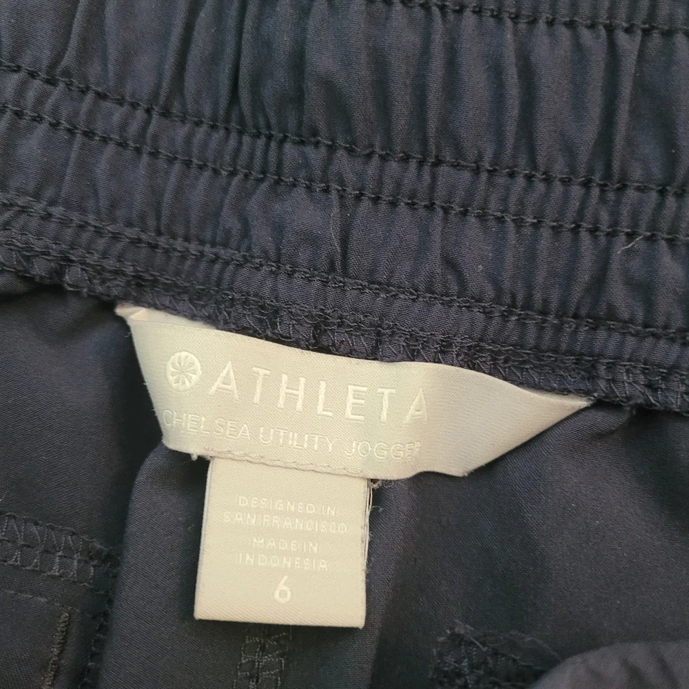 Athleta Navy Blue Pull On Pants Womens Chelsea Utility Jogger Activewear  Size 6 - Picture 6 of 6
